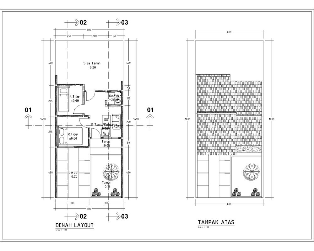 foto denah rumah tipe 31/84 perumahan Mutiara Putra Ciawi Regency