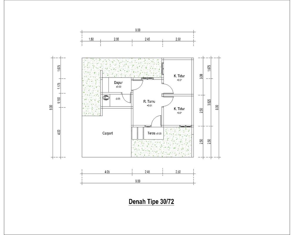 foto denah rumah tipe 30 komersil perumahan Lebosari Asri Residence