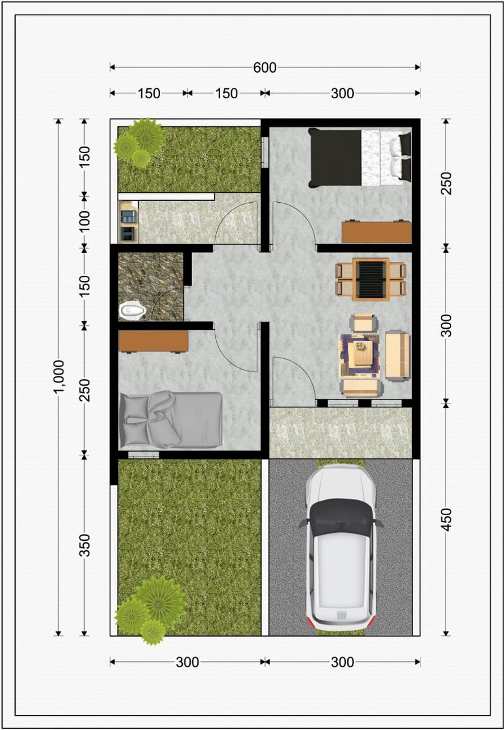foto denah rumah tipe 29/90 perumahan PANORAMA GARDEN CIKARANG 2