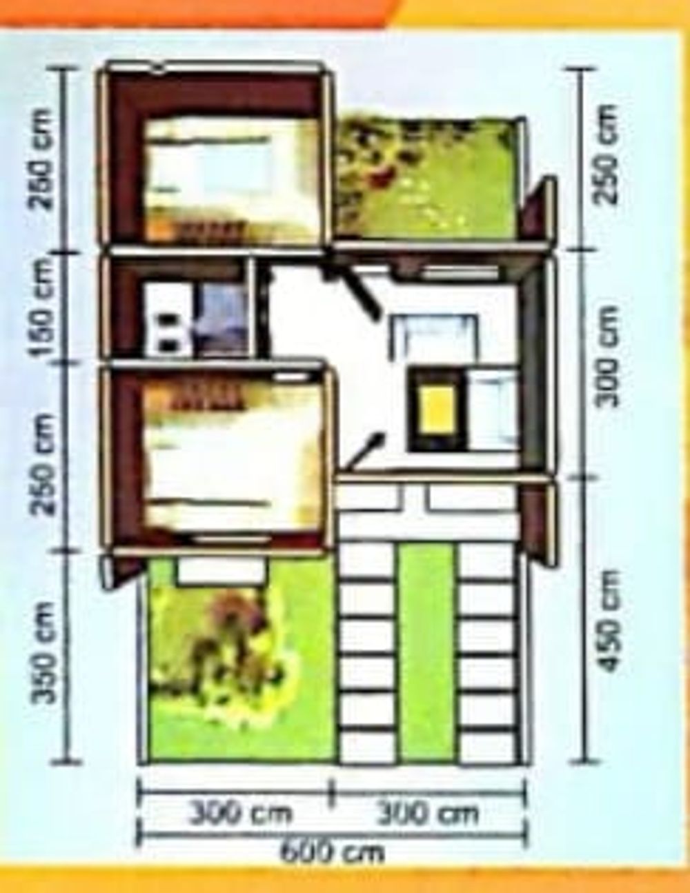 foto denah rumah tipe Subsidi C perumahan Taman Sampurna Indah