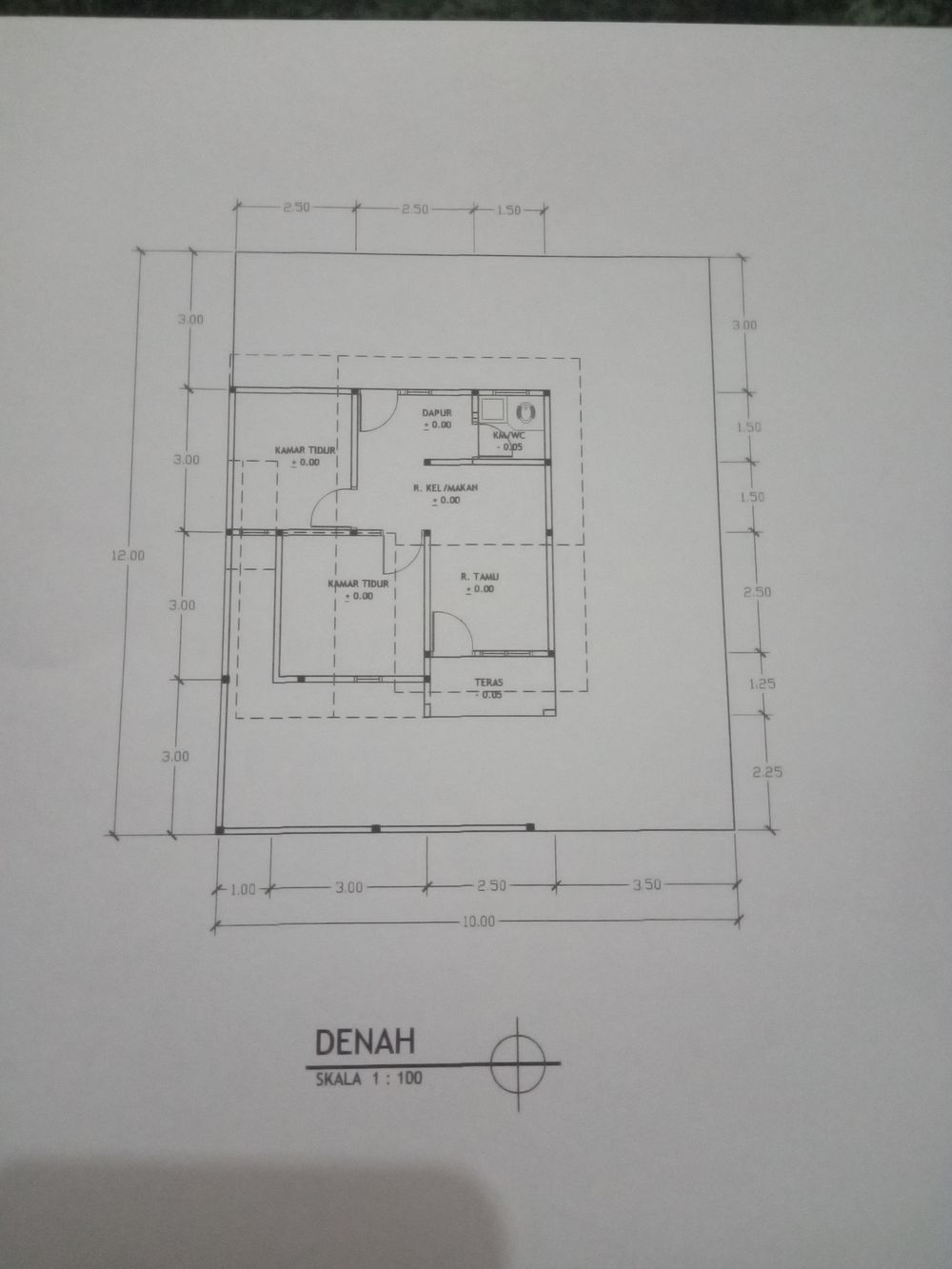 foto denah rumah tipe 36/120 perumahan GRAHA KUALU PAYUNG SEKAKI