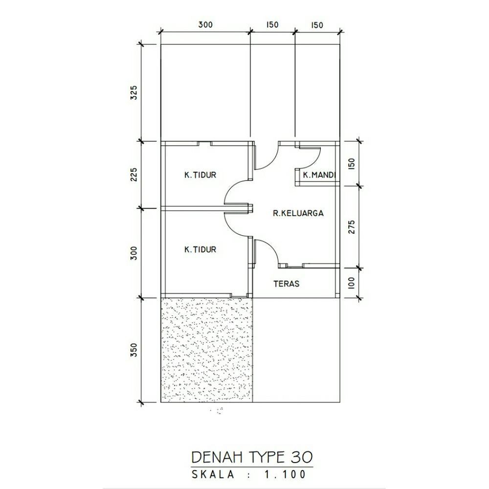 foto denah rumah tipe 30 perumahan Perumahan Eshan Hanan Residence