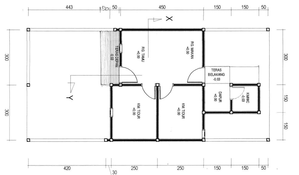 foto denah rumah tipe 36 perumahan Bukit Melati Permai