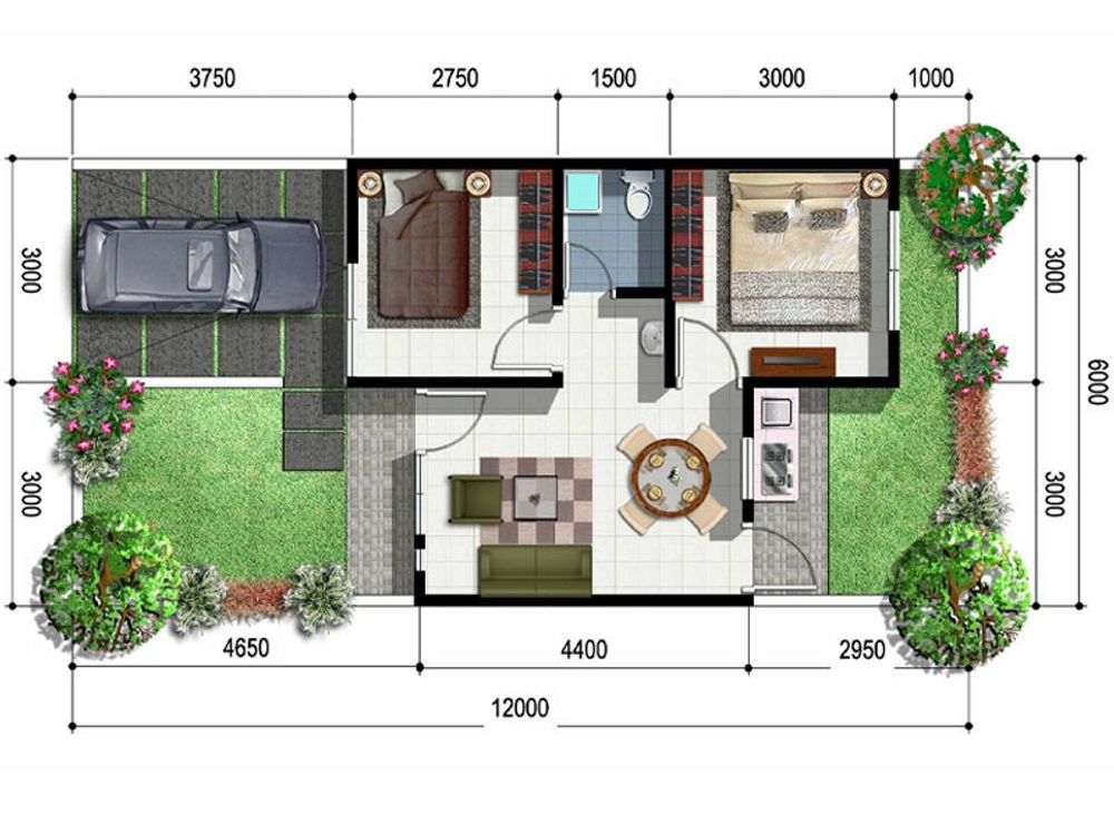 foto denah rumah tipe 36 perumahan RAYHAN REGENCY-1