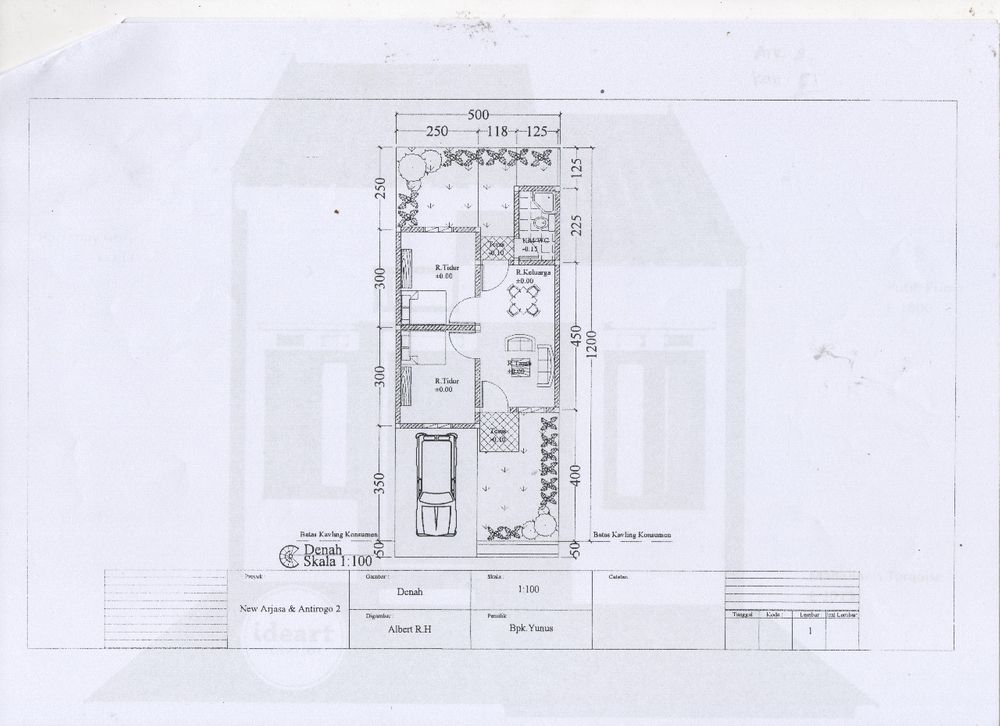 foto denah rumah tipe 30 perumahan Villa Utama Residence