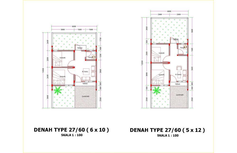 foto denah rumah tipe FLPP 2021 perumahan Lemahmulya Indah