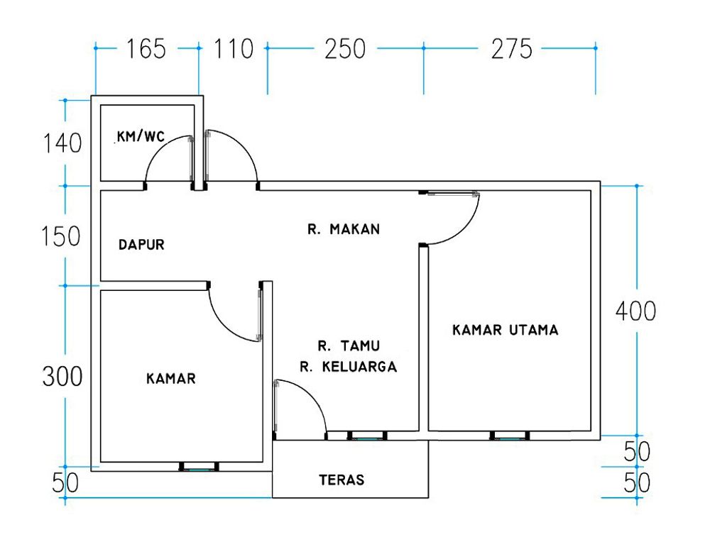 foto denah rumah tipe 36/140 perumahan WIDYA CITRA AMANAH