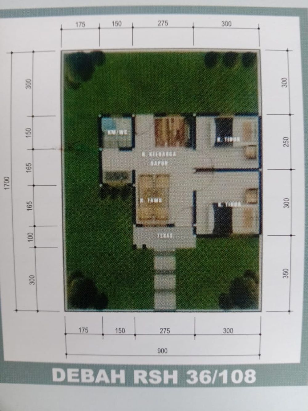 foto denah rumah tipe T. 36 perumahan Griya Indah Persada 2