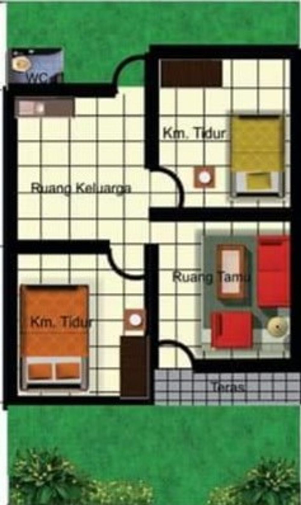 foto denah rumah tipe 36 perumahan BAYU PERDANA V