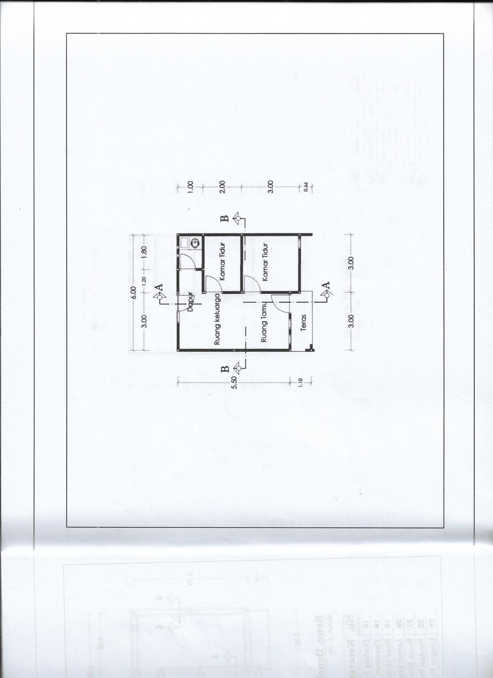 foto denah rumah tipe 36 perumahan Bungo Cipta Graha 1