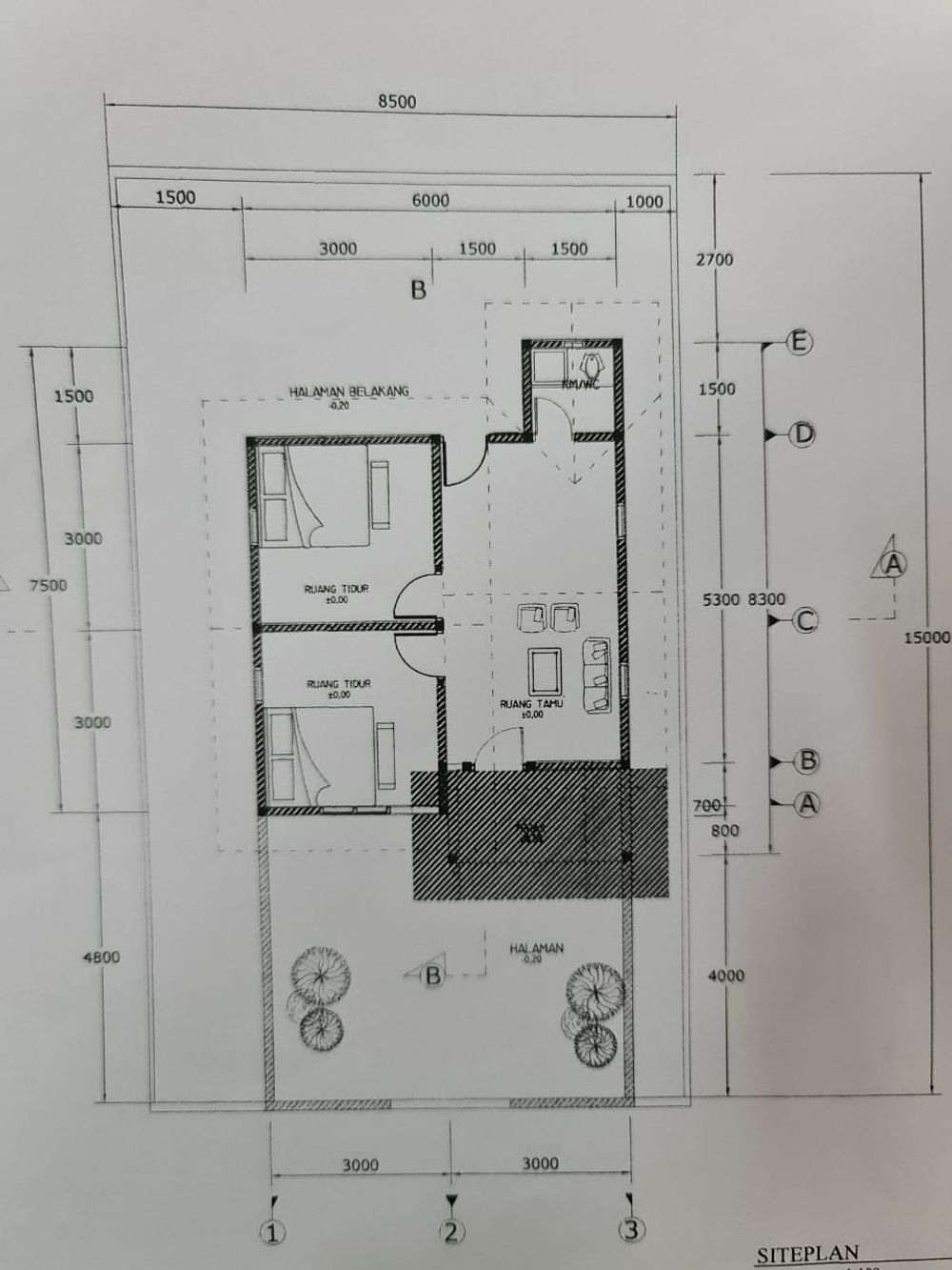 foto denah rumah tipe 36 perumahan GRIYA DAMAI INDAH X