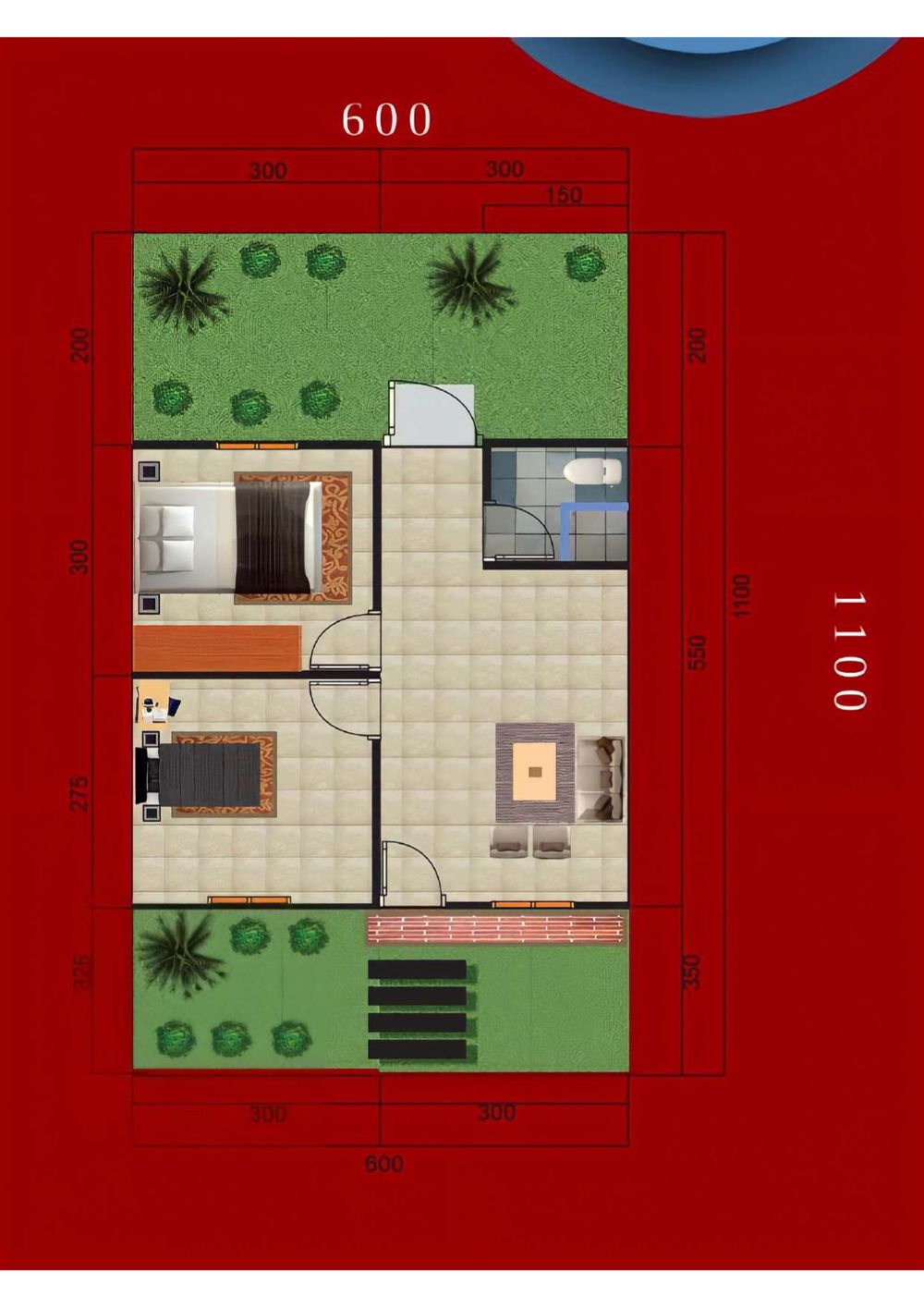 foto denah rumah tipe 36 perumahan Kademangan Permata Regency