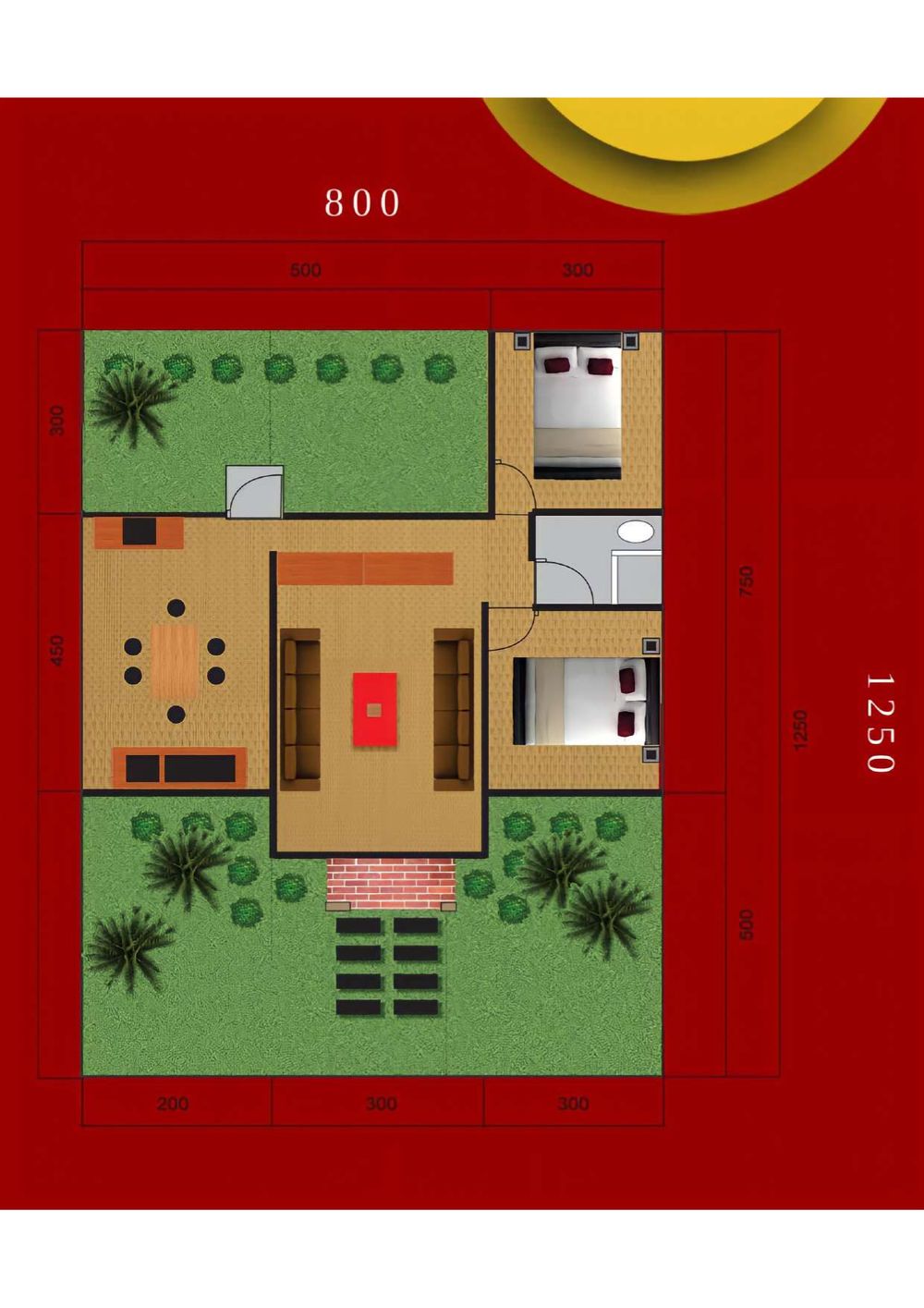 foto denah rumah tipe 48 perumahan Kademangan Permata Regency