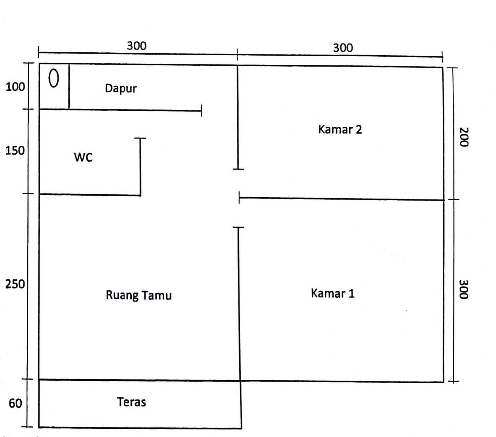 foto denah rumah tipe subsudi perumahan MAHKOTA GRIYA ASRI