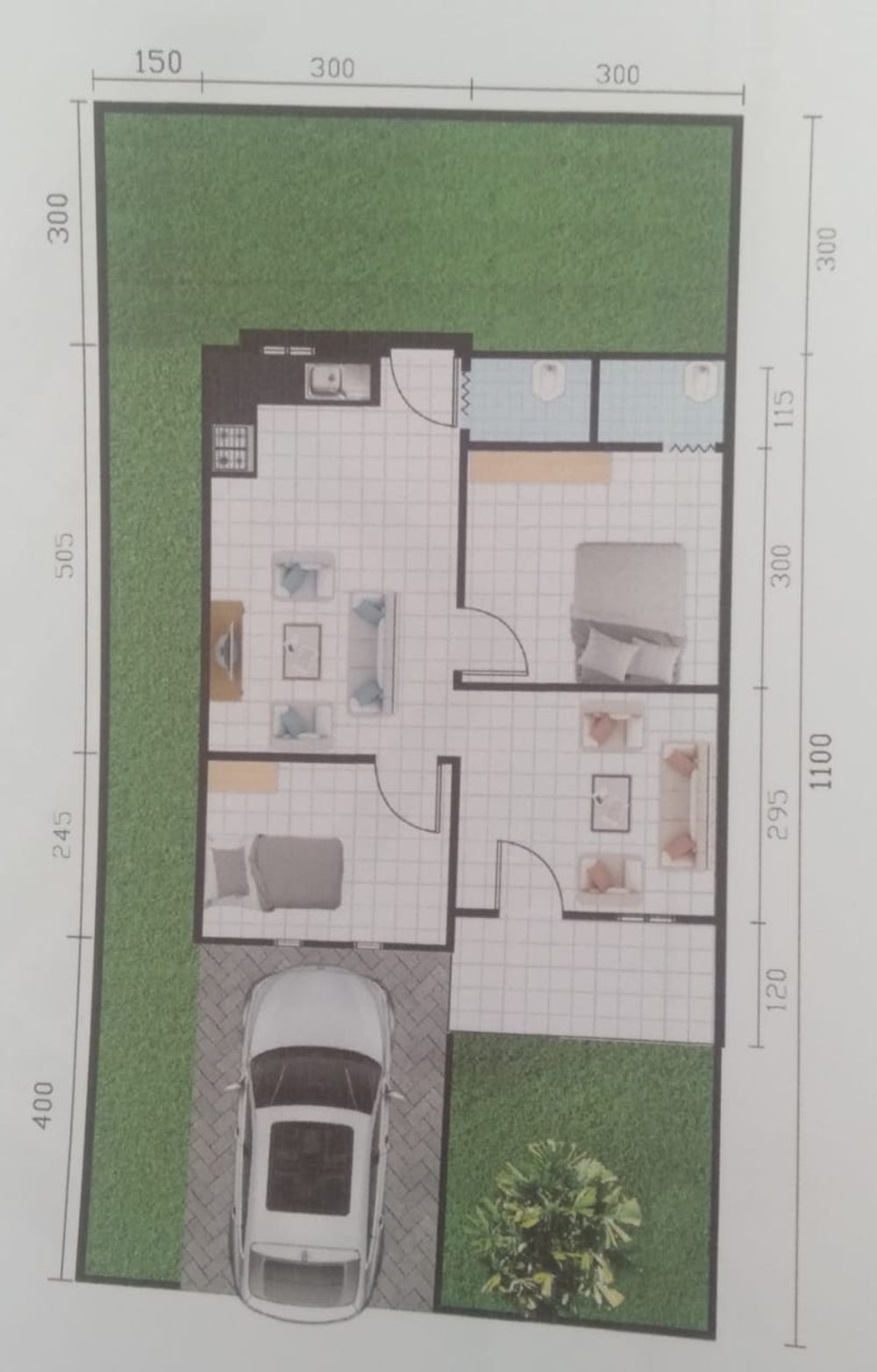 foto denah rumah tipe komersil perumahan DANG MERDU INDAH 2