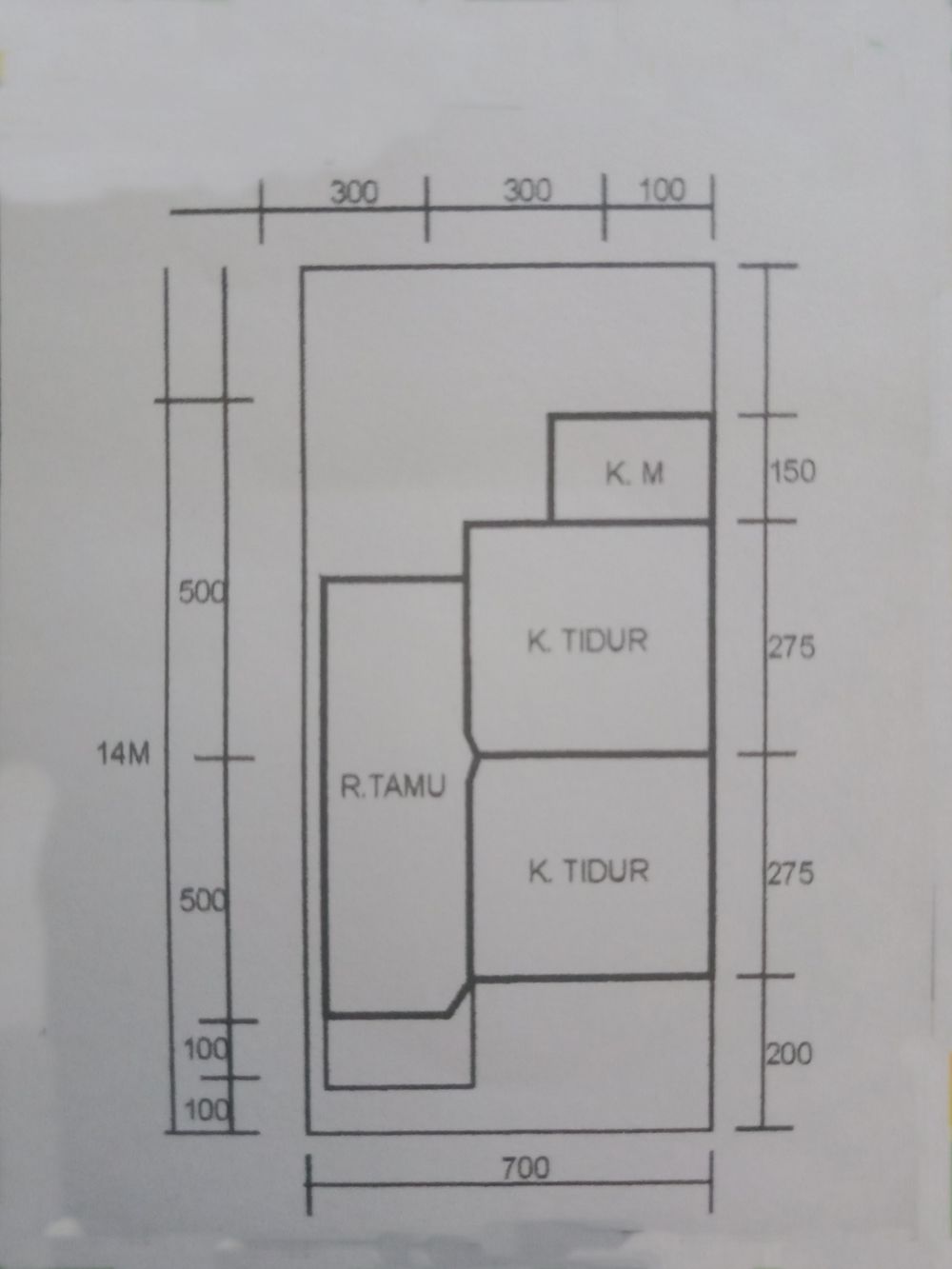 foto denah rumah tipe RSH 36/98 perumahan Echa residence 3