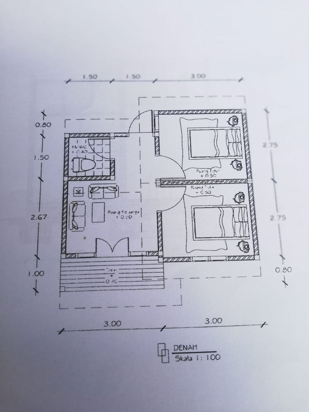 foto denah rumah tipe 32 perumahan Perumahan Puri Mas Sejahtera