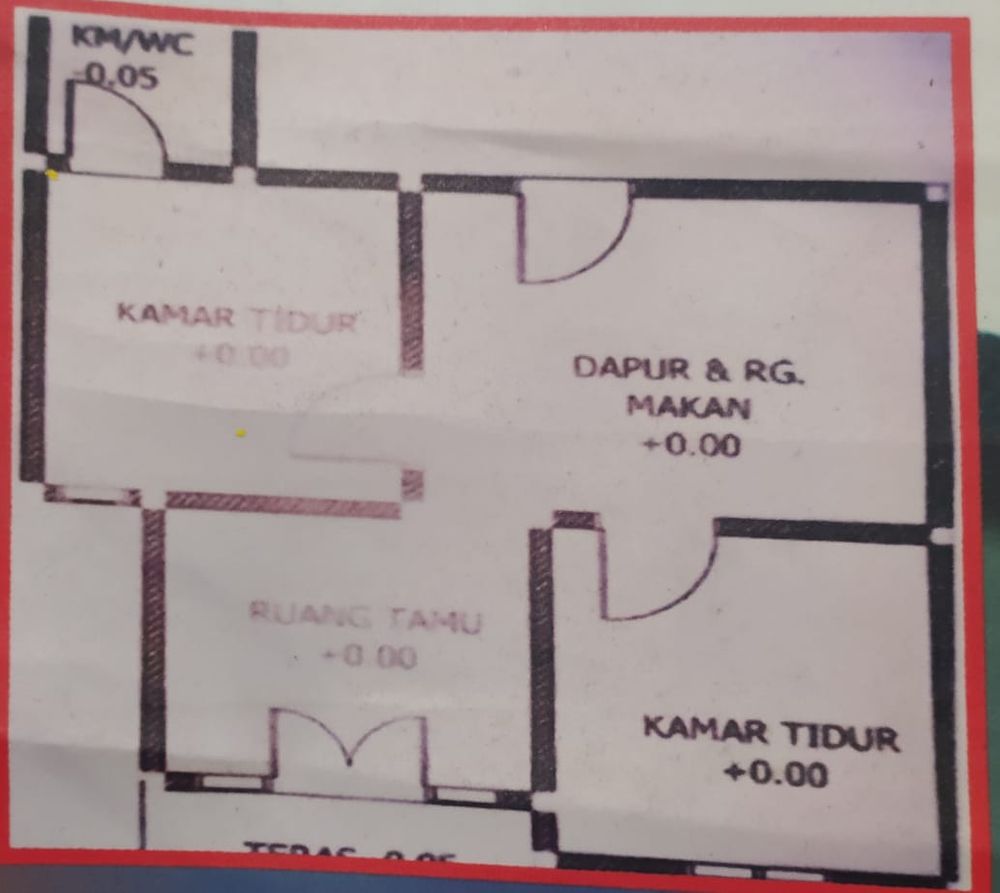 foto denah rumah tipe 36 perumahan BUMI FARINASA BOLUDAWA