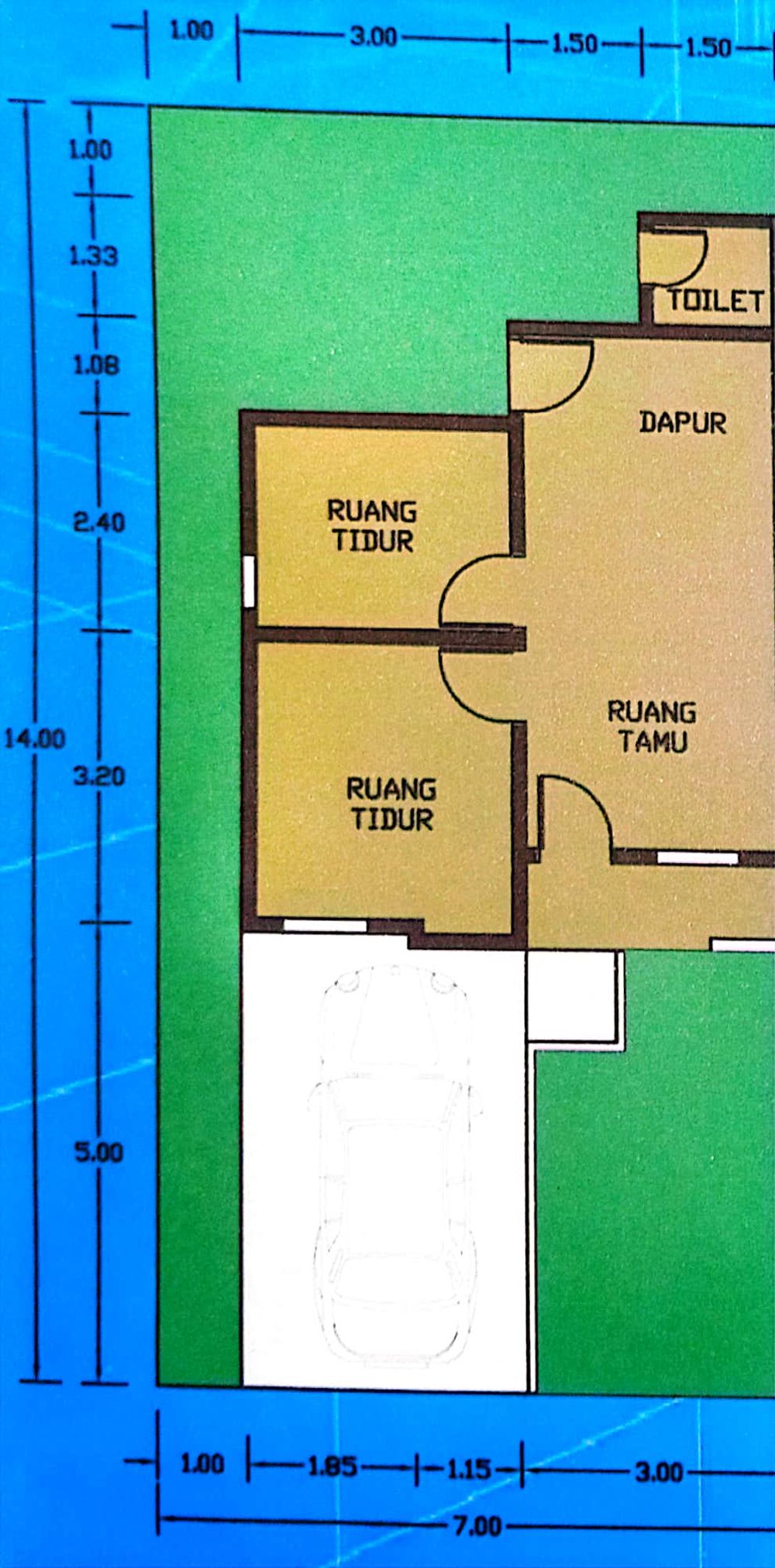 foto denah rumah tipe 36/84 perumahan GRAHA LEDONG INDAH
