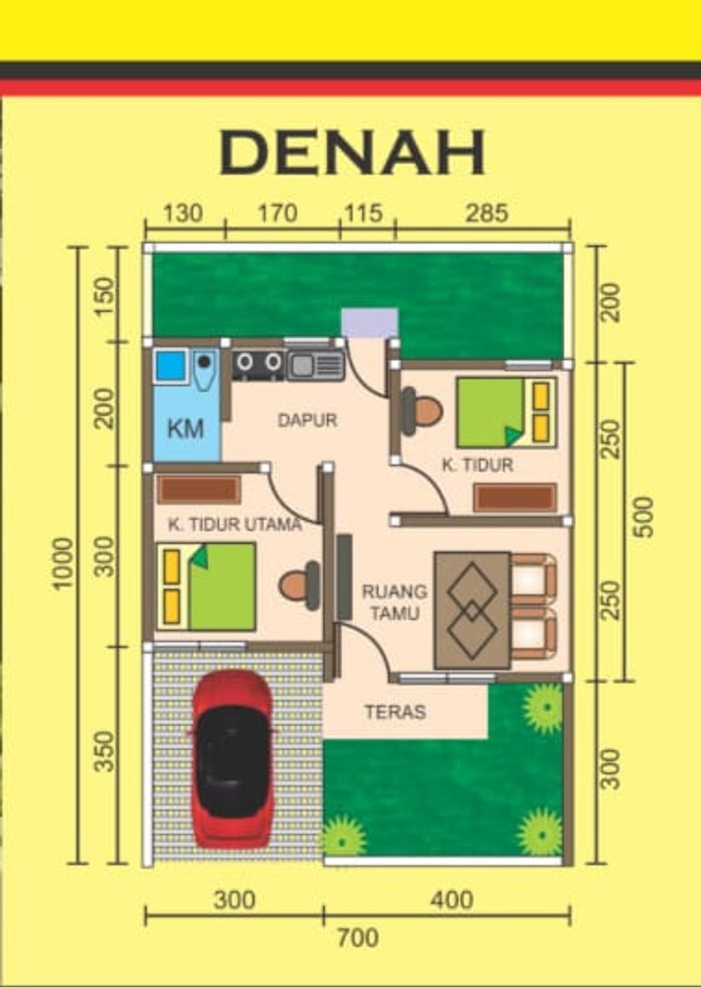 foto denah rumah tipe 36 perumahan Griya Deli Indah