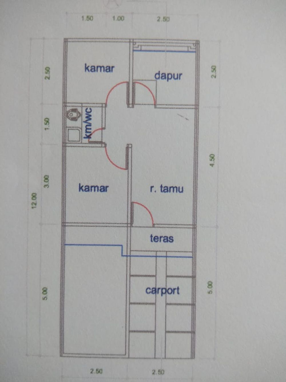 foto denah rumah tipe 36/60 perumahan Bumi Ciruas Permai 2