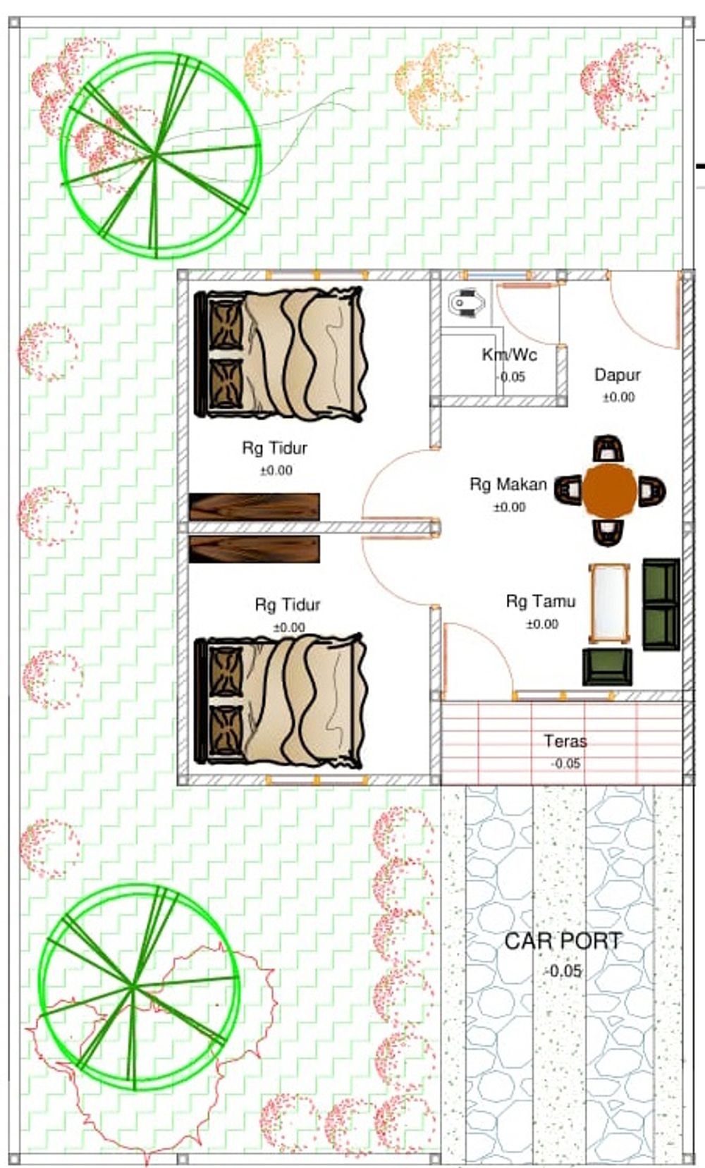 foto denah rumah tipe 36 perumahan APPERNAS KEEROM RESIDENCE