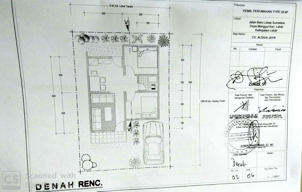 foto denah rumah tipe 36 perumahan Griya Aldiva