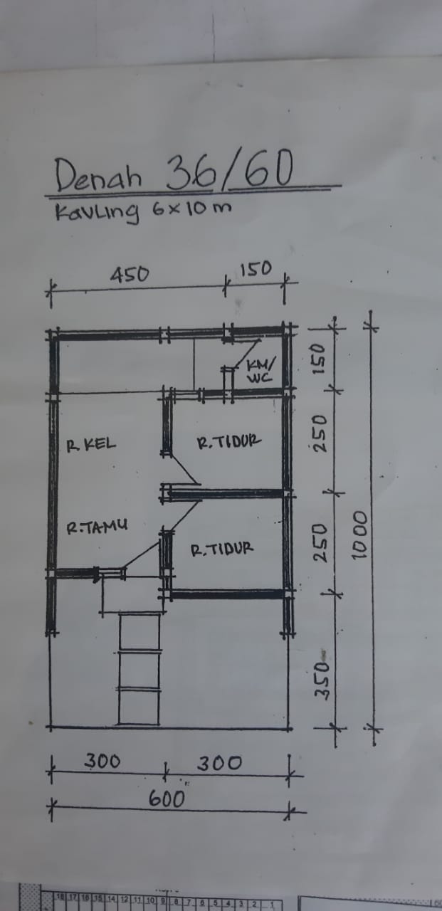 foto denah rumah tipe 36/60 perumahan Wahana pondok ungu
