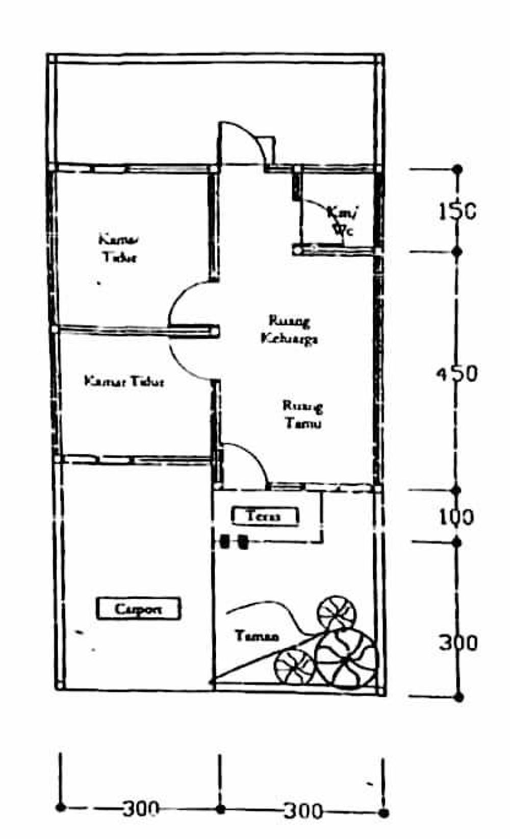 foto denah rumah tipe 36/78 perumahan Rama Residence