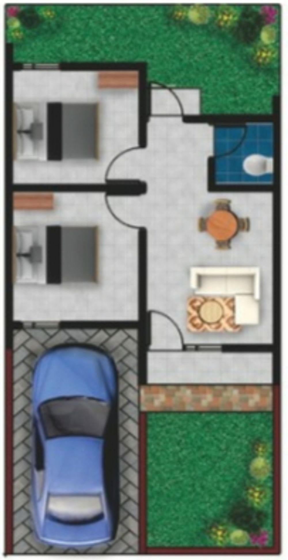 foto denah rumah tipe 36/72 perumahan Bumi Cikondang