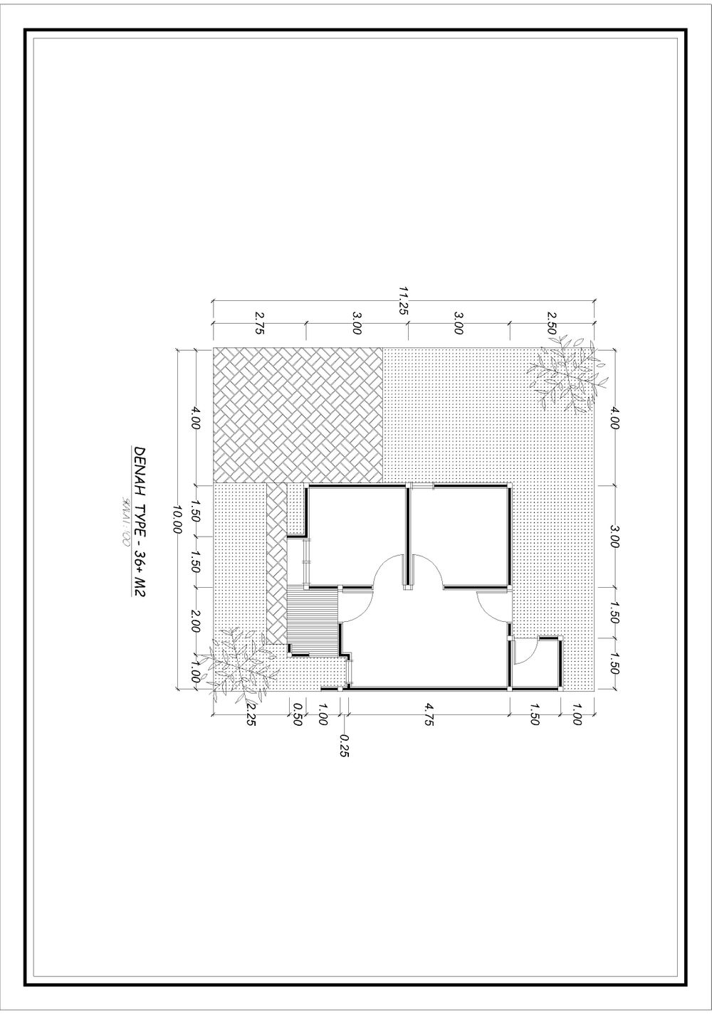 foto denah rumah tipe 36 perumahan Tanjung Village