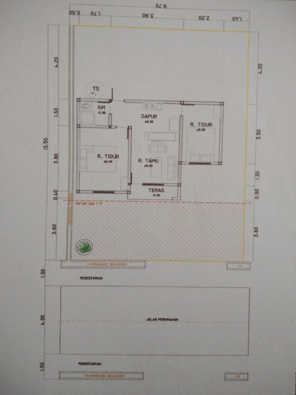 foto denah rumah tipe 36 perumahan JERORA UTAMA