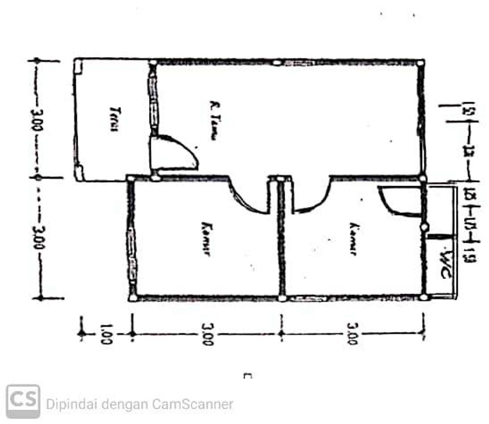foto denah rumah tipe 36 / 100 perumahan GRIYA PERMATA INDAH 2