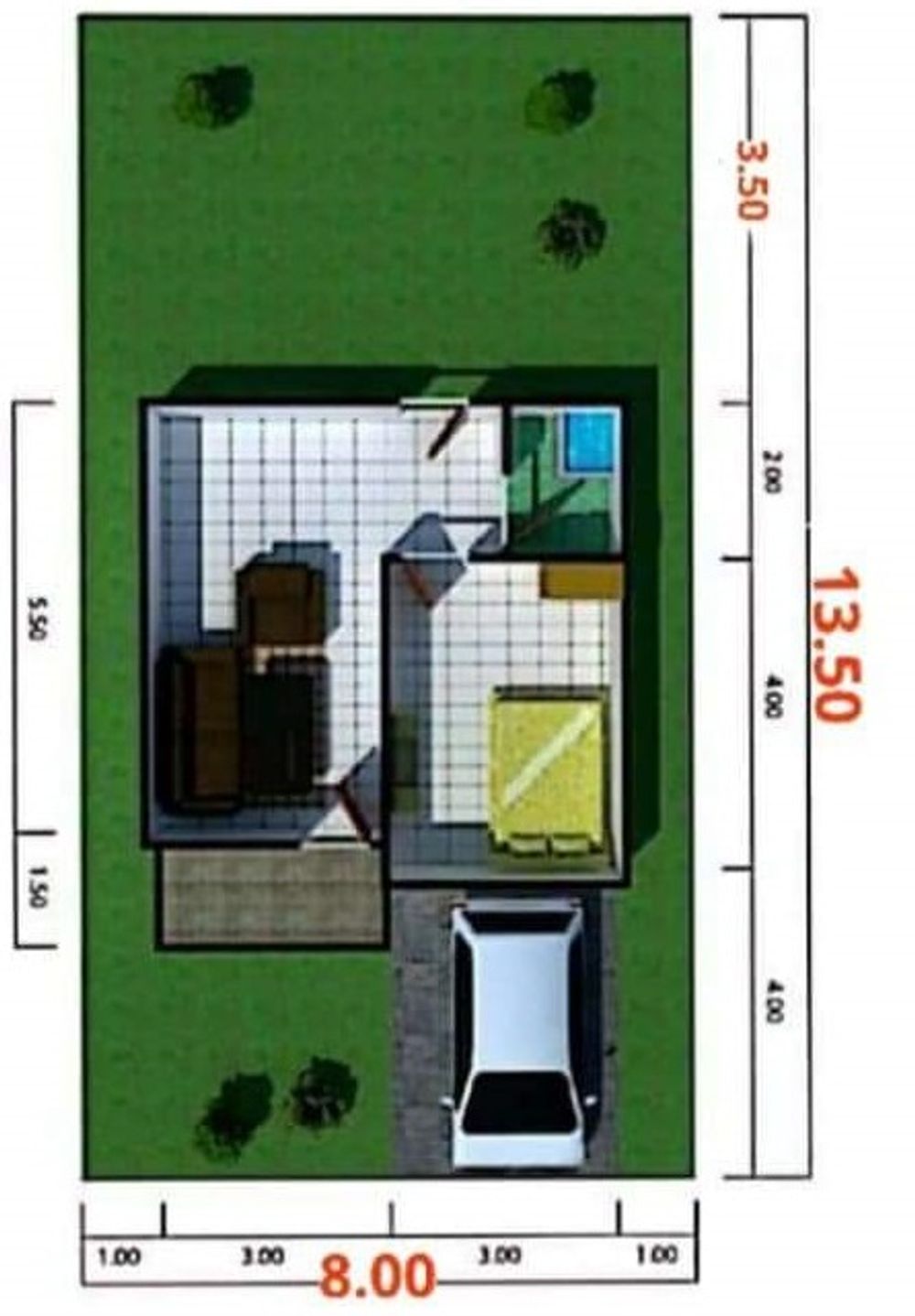 foto denah rumah tipe 36 perumahan mega cipta residence
