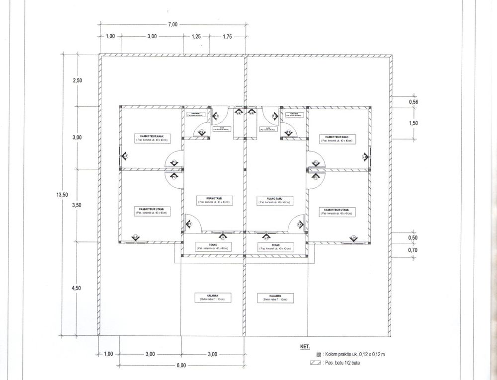 foto denah rumah tipe 36/94 perumahan Citra Teratai Indah