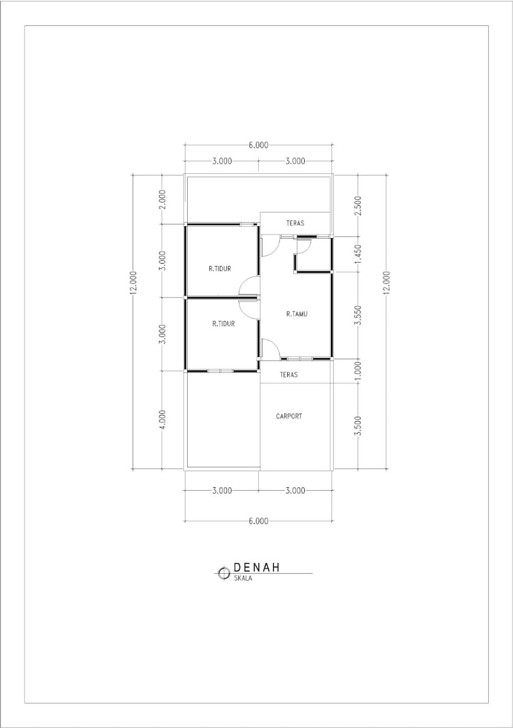 foto denah rumah tipe 36 perumahan BIMER REGENCY IV