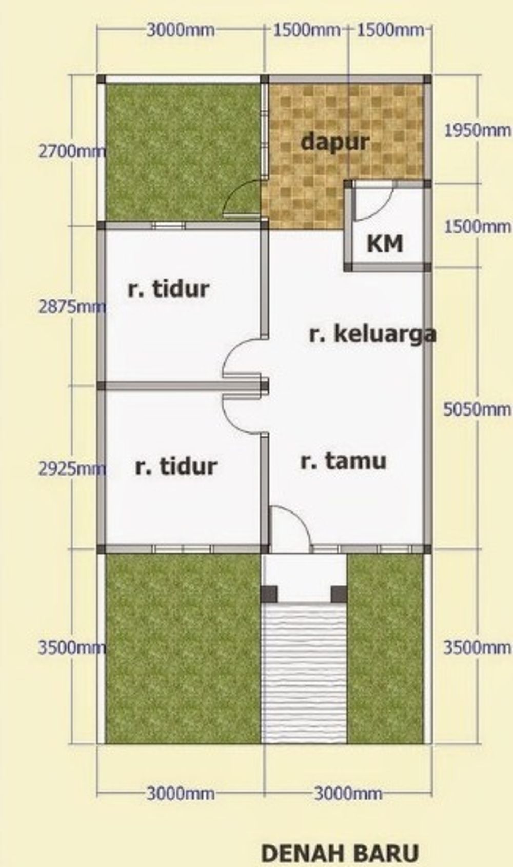 foto denah rumah tipe 36 perumahan LINSO LESTARI