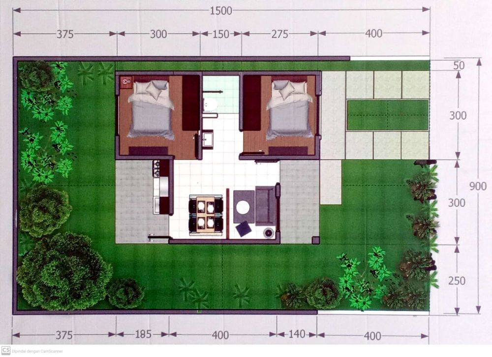 foto denah rumah tipe 36 perumahan SINDARRAYA RESIDENCE