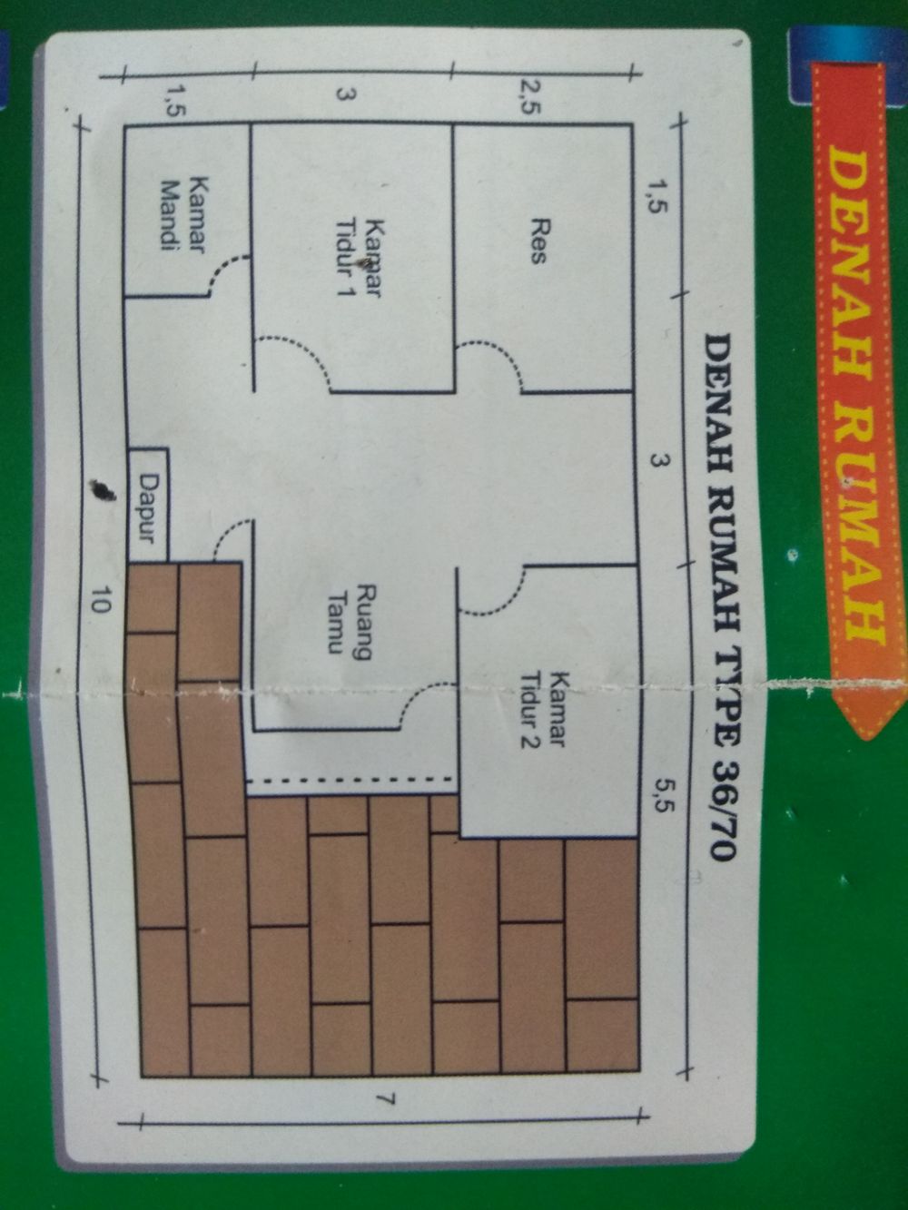 foto denah rumah tipe 36 perumahan GUMAYUN ASRI DUA