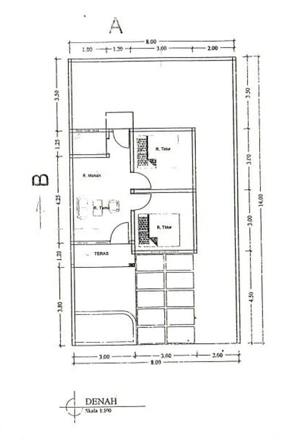 foto denah rumah tipe 36/108 perumahan PULO INTAN CIKAMPAK