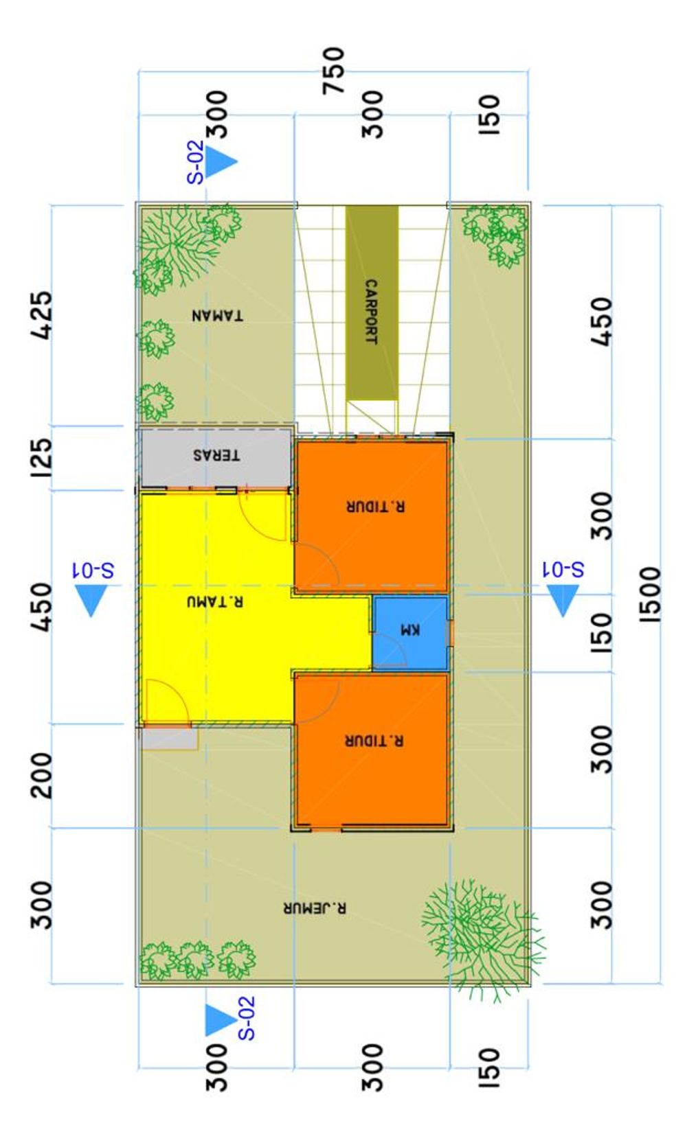foto denah rumah tipe 36 perumahan GRAND SAMUDERA MINIMALIS (LAMGEU-EU)
