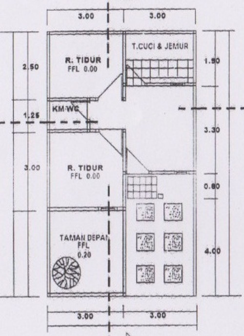 foto denah rumah tipe 33/60 perumahan PESONA PELANGI RESIDENCE