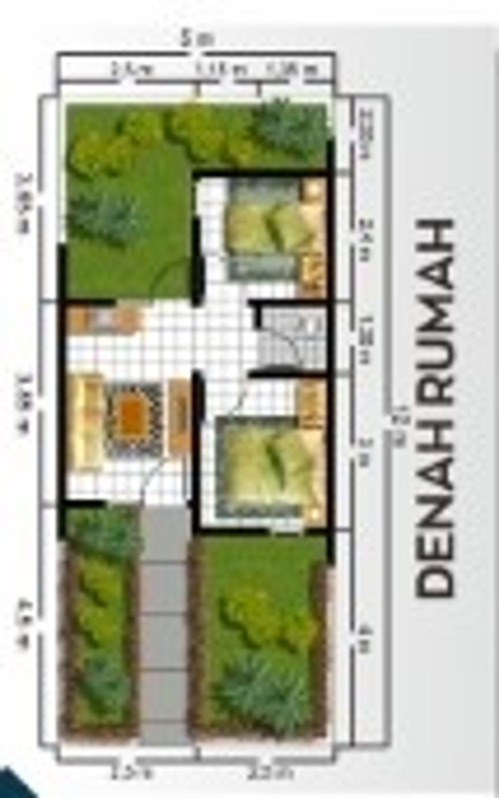 foto denah rumah tipe Rst. 27A/90 perumahan Bumi Bajeng Permai Takalar