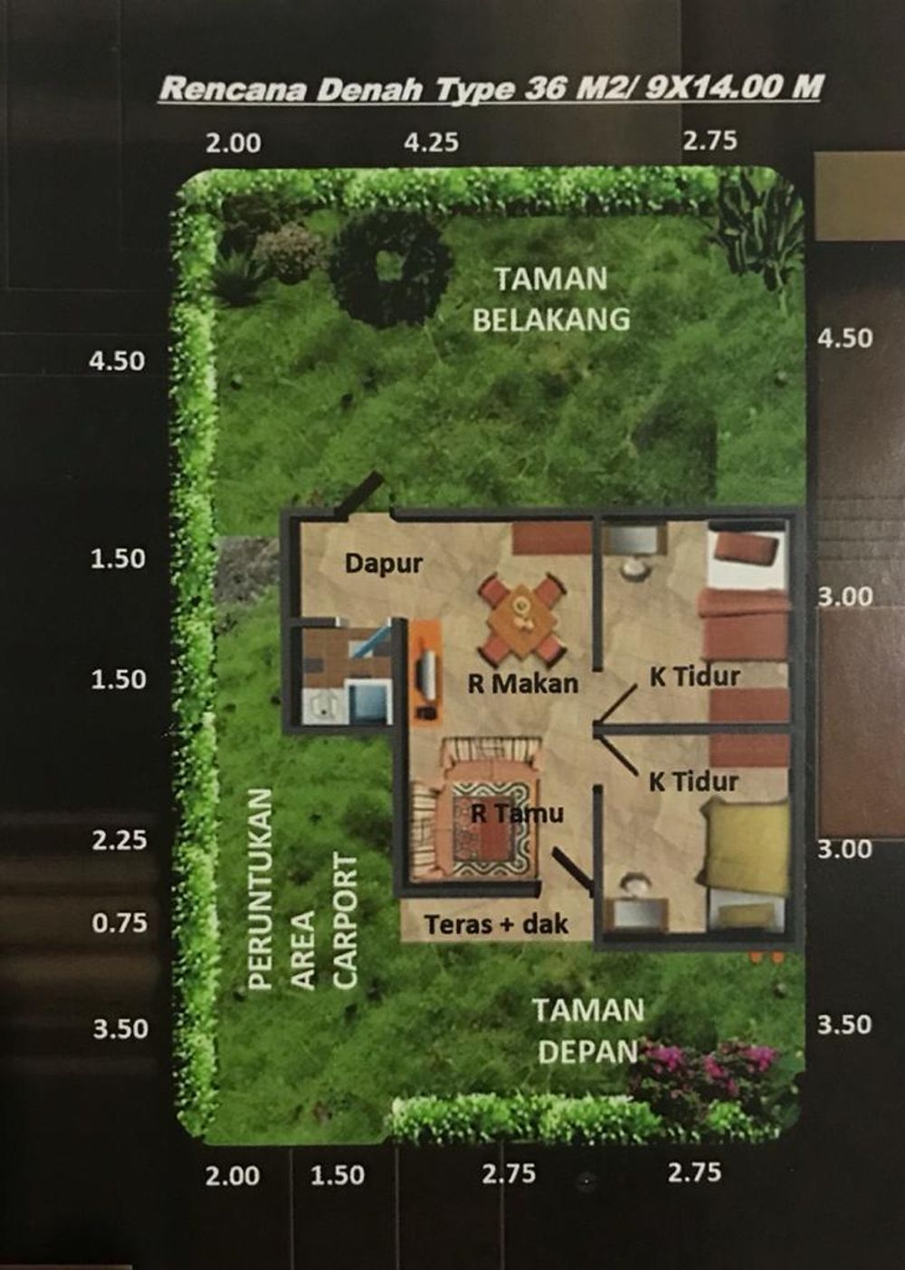 foto denah rumah tipe Royal Residence 2 perumahan ROYAL RESIDENCE 2