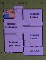 foto denah rumah tipe 36/200 perumahan PONDOK ALAM RAYA