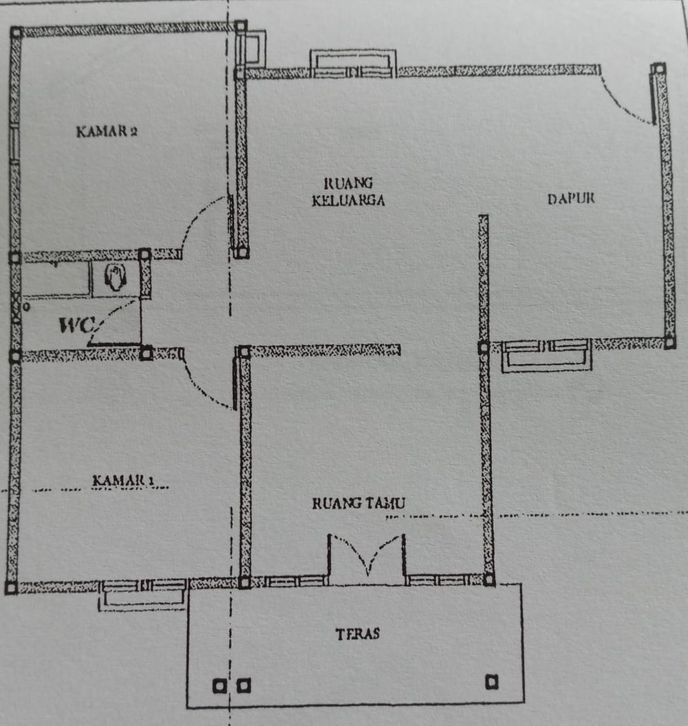 foto denah rumah tipe 70/143 perumahan Mulia indah asri