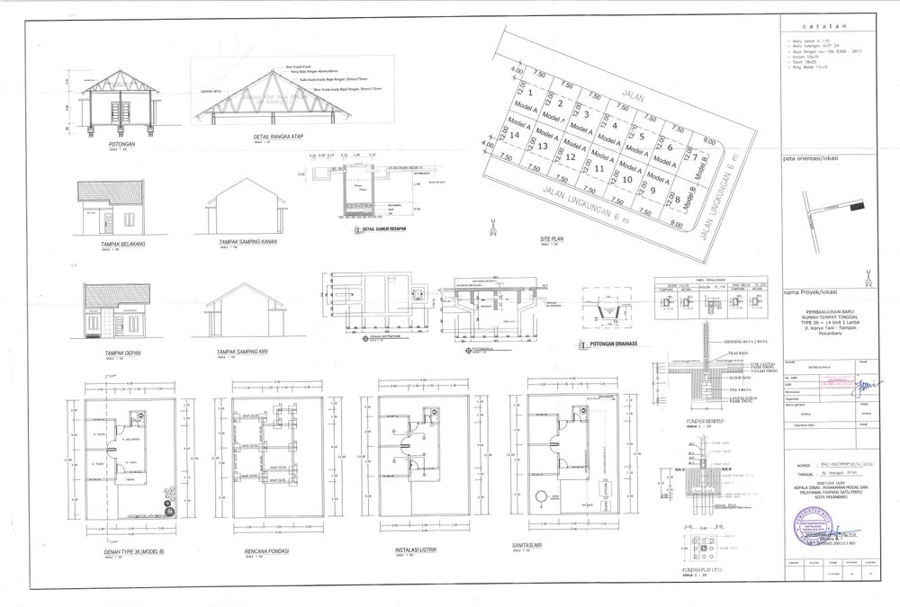 foto denah rumah tipe 36/90 perumahan Kampoeng Karya Tani