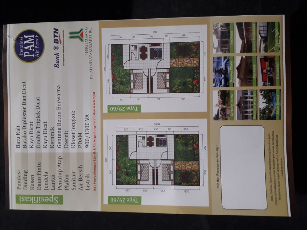 foto denah rumah tipe 29/60 perumahan perumahan mega regency