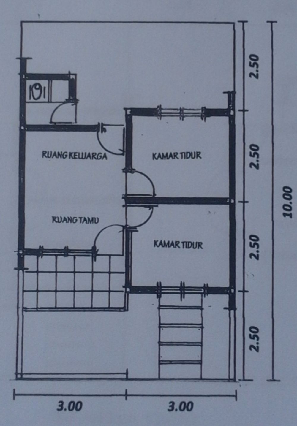 foto denah rumah tipe T30/60 perumahan Alam Indah Regency 2