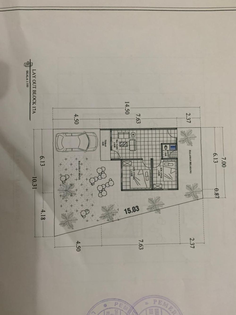 foto denah rumah tipe 36/94.5 perumahan LANGSA RESIDENCE 